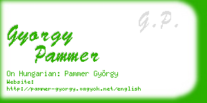 gyorgy pammer business card